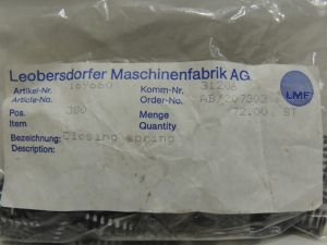 Mola de Fechamento Leobersdorfer Maschinenfabrik 169660 Mola de Fechamento Leobersdorfer Maschinenfabrik 169660