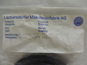 O-Ring PRP 342 Leobersdorfer Maschinenfabrik 6426 O-Ring PRP 342 Leobersdorfer Maschinenfabrik 6426