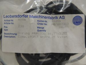 O-Ring PRP 231 Leobersdorfer Maschinenfabrik 6006 O-Ring PRP 231 Leobersdorfer Maschinenfabrik 6006