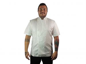 Dólmã Chef de Cozinha Bragard Branco Grand Chef Manga Curta sem Bolso Dólmã Chef de Cozinha Bragard Branco Grand Chef Manga Curta sem Bolso