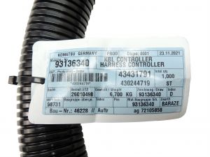 Chicote Controlador KBL Komatsu 93136340 Chicote Controlador KBL Komatsu 93136340