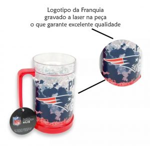 Caneca Chopp Nfl New England Patriots Gel Congelante Térmico Caneca Chopp Nfl New England Patriots Gel Congelante Térmico