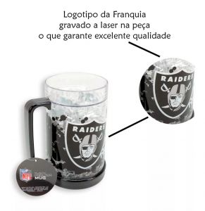 Caneca Chopp Nfl Los Angeles Raiders Gel Congelante Térmico Caneca Chopp Nfl Los Angeles Raiders Gel Congelante Térmico