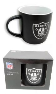 Caneca Café Nfl Las Vegas Raiders 330ml Cerâmica Caneca Café Nfl Las Vegas Raiders 330ml Cerâmica