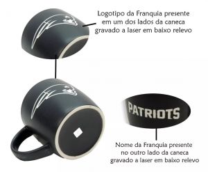 Caneca Café Nfl New England Patriots 330ml Cerâmica Caneca Café Nfl New England Patriots 330ml Cerâmica