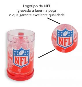 Caneca Chopp Nfl Vermelha Gel Congelante Térmico 490ml Caneca Chopp Nfl Vermelha Gel Congelante Térmico 490ml