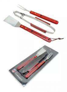 Kit Churrasco Personalizado Nfl Barbecue Set 3 Peças Madeira Kit Churrasco Personalizado Nfl Barbecue Set 3 Peças Madeira