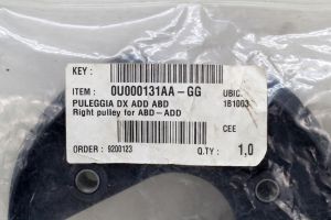 Peça Right Pulley para ABD ADD Technogym 0U000131AA Peça Right Pulley para ABD ADD Technogym 0U000131AA