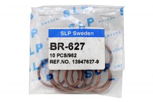 Kit 10 Arruelas de Cobre SLP Sweden BR-627 13947627-9 Kit 10 Arruelas de Cobre SLP Sweden BR-627 13947627-9