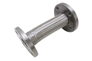 Tubo Flexível Metálico Inox Flangeado Compensador 2,2 Polegadas Tubo Flexível Metálico Inox Flangeado Compensador 2,2 Polegadas