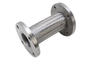 Tubo Flexível Metálico Inox Flangeado Compensador Mangote Coreano Tubo Flexível Metálico Inox Flangeado Compensador Mangote Coreano