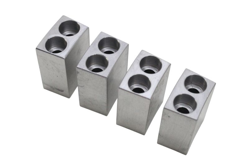 Bloco Conector Retangular Duplo Usinado Alumínio PE Global Bloco Conector Retangular Duplo Usinado Alumínio PE Global