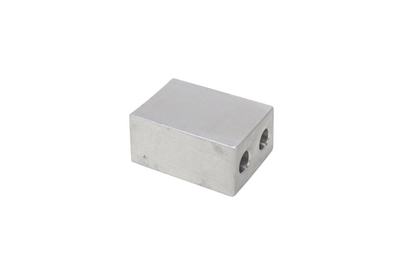 Bloco Conector Retangular Duplo Usinado Alumínio PE Global Bloco Conector Retangular Duplo Usinado Alumínio PE Global