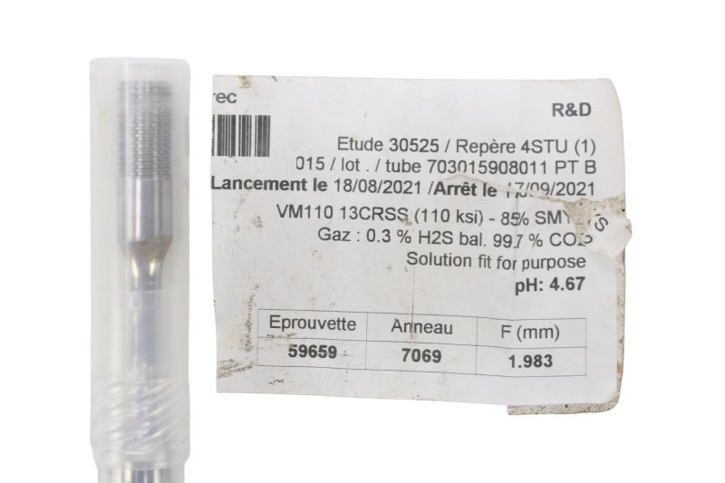 Lote 10 Corpos de Prova Vallourec Série NACE TM0177 13CRSS F Lote 10 Corpos de Prova Vallourec Série NACE TM0177 13CRSS F