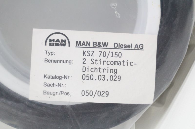 Kit de Vedação MAN B&W Diesel KSZ 70/150 050.05.CPL Original Náutico/Industrial Kit de Vedação MAN B&W Diesel KSZ 70/150 050.05.CPL Original Náutico/Industrial