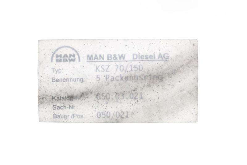 Kit de Vedação MAN B&W Diesel KSZ 70/150 050.05.CPL Original Náutico/Industrial Kit de Vedação MAN B&W Diesel KSZ 70/150 050.05.CPL Original Náutico/Industrial