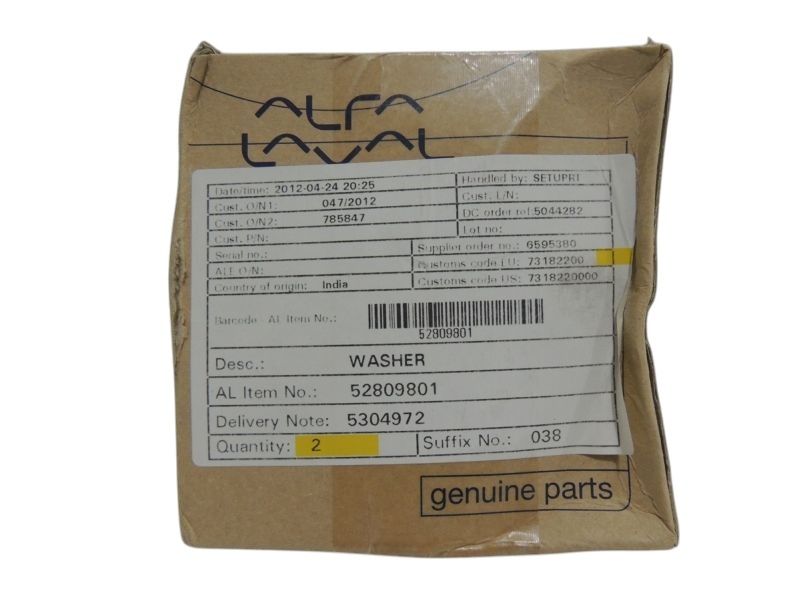 Arruela de Pressão Alfa Laval Peça Original 52809801 Arruela de Pressão Alfa Laval Peça Original 52809801