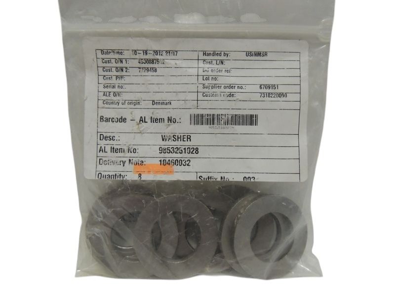 Kit 8 Arruelas Separação/Centrifugação Alfa Laval 9853251028 Kit 8 Arruelas Separação/Centrifugação Alfa Laval 9853251028