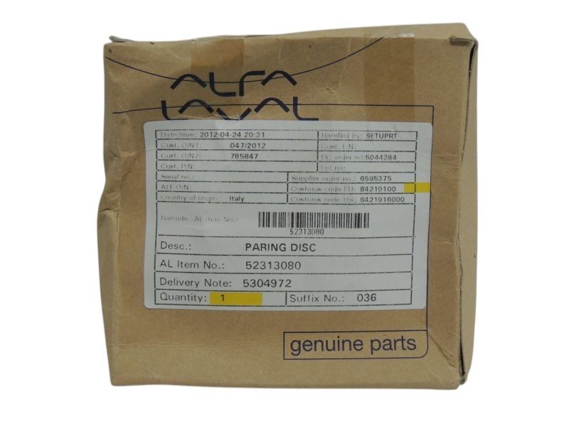 Disco de Corte Alfa Laval Original 52313080 Disco de Corte Alfa Laval Original 52313080