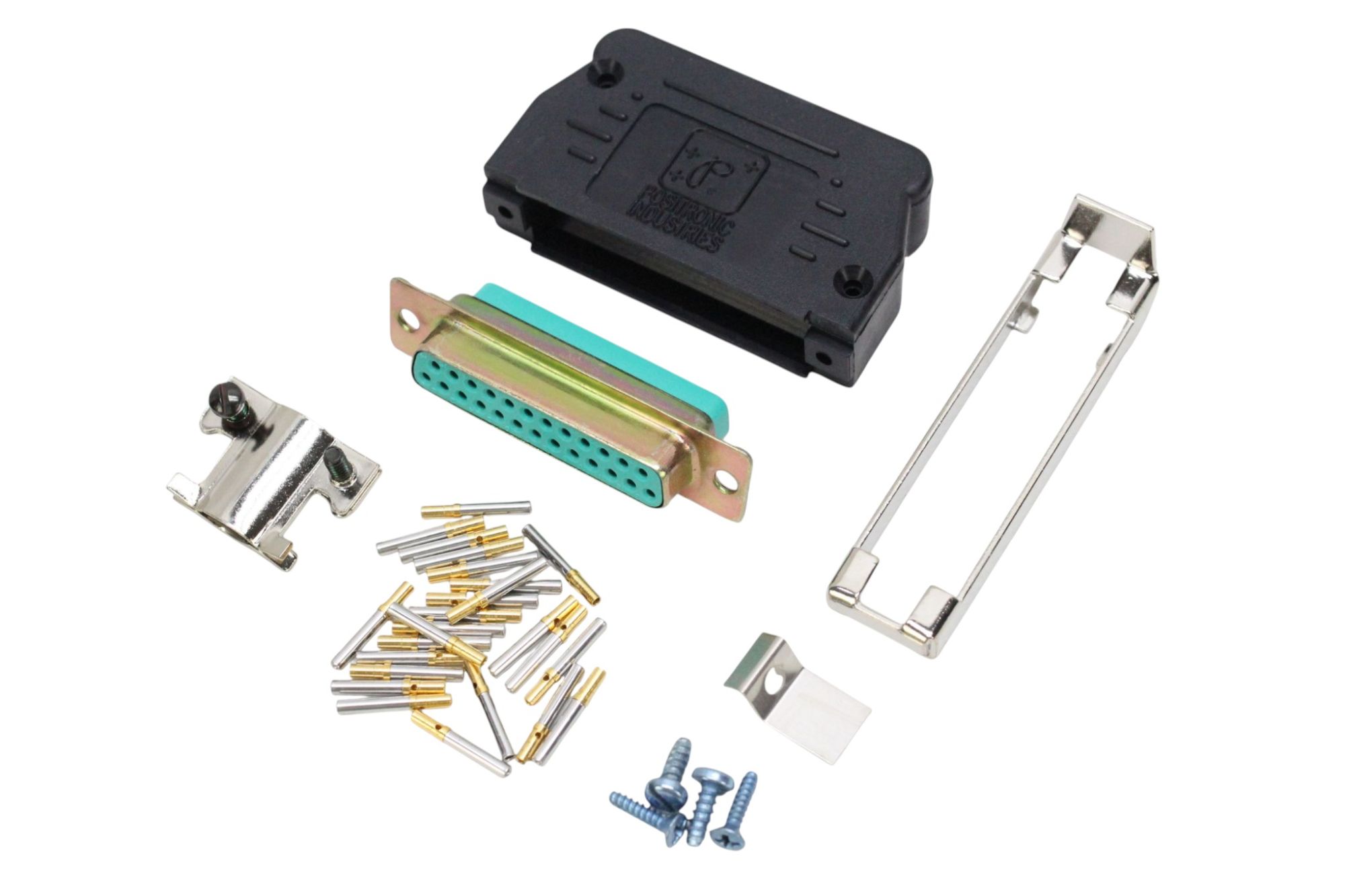 Kit Conector Fêmea Positronic 25 Pinos Completo RD25F10JVL0 Kit Conector Fêmea Positronic 25 Pinos Completo RD25F10JVL0
