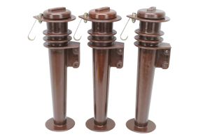 Lote com 3 Isoladores Tubulares de Baquelite 300 mm