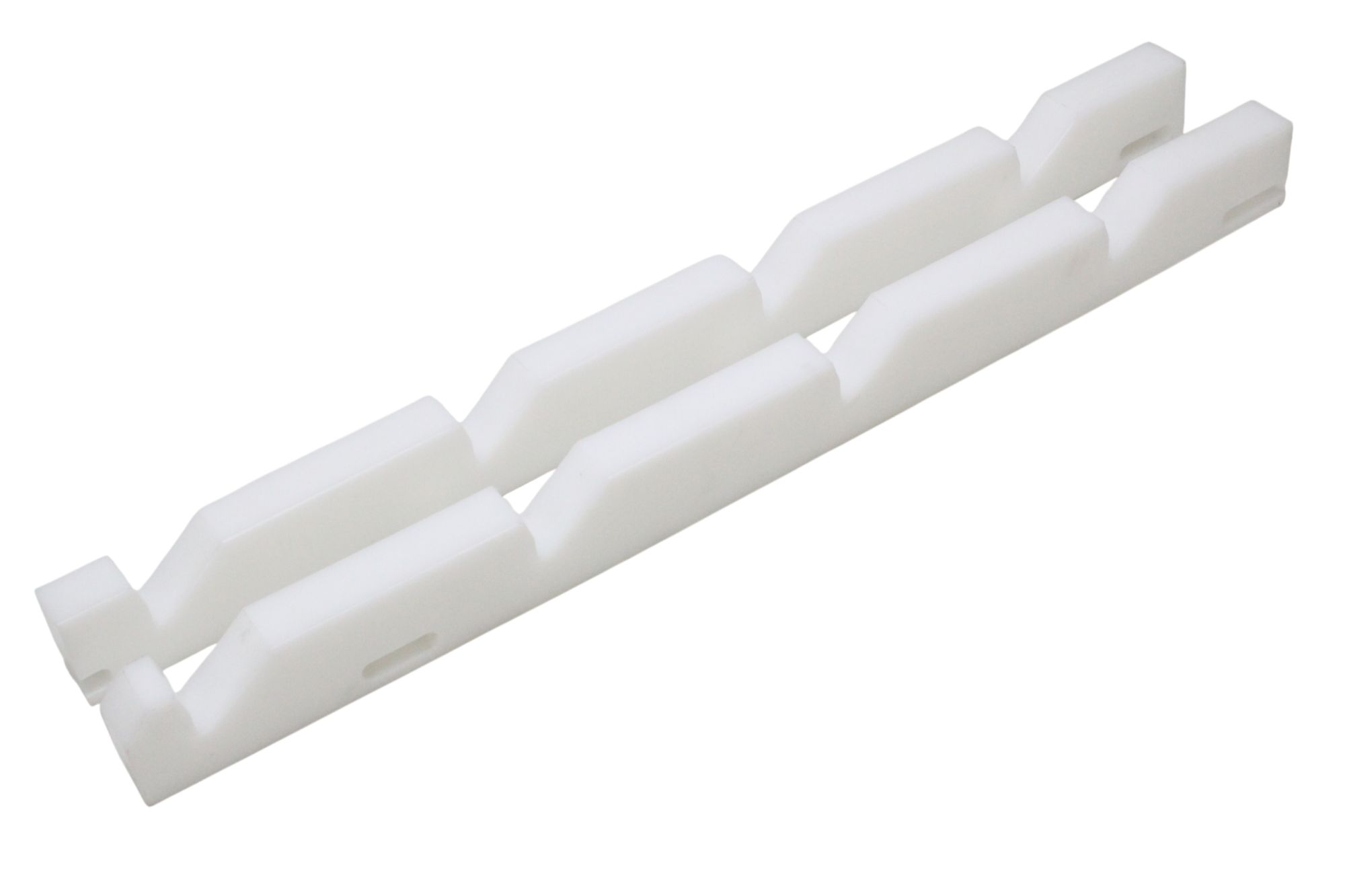 Conjunto com 2 Barras de 1320 mm Guia Lateral UHMW Nylon para Esteira Industrial Conjunto com 2 Barras de 1320 mm Guia Lateral UHMW Nylon para Esteira Industrial