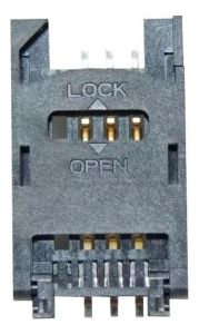 Conector Slot Cart�o Mem�ria Micro SD 6 Pinos SMD