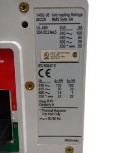 Disjuntor Caixa Moldada Allen-bradley 140u-j6d3-d17 250a Disjuntor Caixa Moldada Allen-bradley 140u-j6d3-d17 250a