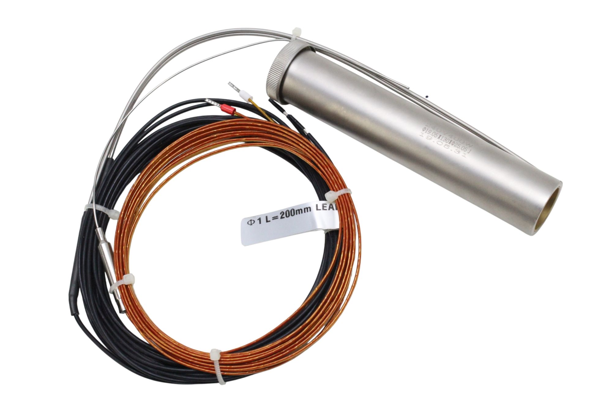 Resistência Cartucho Industrial 400W-240V com Termopar 130mm Resistência Cartucho Industrial 400W-240V com Termopar 130mm