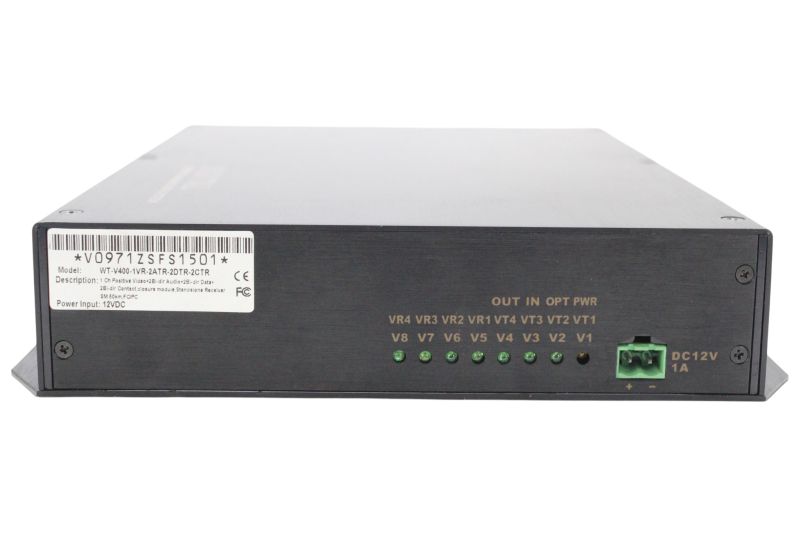 Transceiver Óptico WT-V400 Vídeo Digital 1VR 2ATR 2DTR 2CTR Transceiver Óptico WT-V400 Vídeo Digital 1VR 2ATR 2DTR 2CTR
