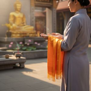 Tecido Budista Tibetano 300x81cm Cerimonial Mantras