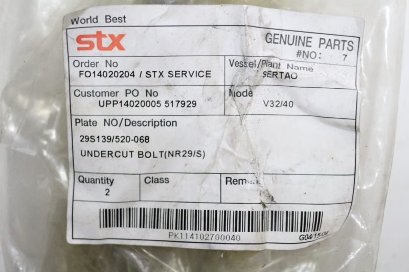 Peças Náuticas STX Motor V32/40 Fixação, Vedação, Rolamentos e Componentes Mecânicos Peças Náuticas STX Motor V32/40 Fixação, Vedação, Rolamentos e Componentes Mecânicos