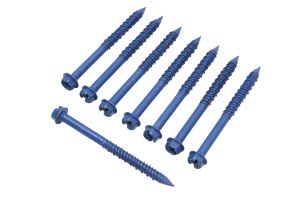 10 Parafusos Concreto Estrutural Simpson TITEN 1/4 Azul 74mm