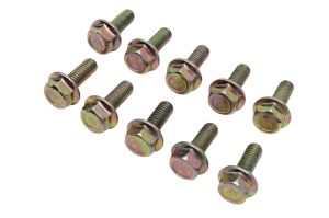 Lote Parafusos Flangeados Sextavados M6x17mm Zincados