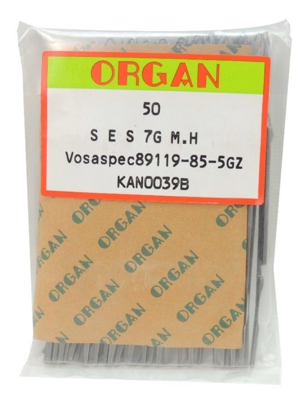 Kit 50 Agulhas Organ SES 7G MH VOSASPEC 89119-85-5GZ Tricô Industrial Kit 50 Agulhas Organ SES 7G MH VOSASPEC 89119-85-5GZ Tricô Industrial