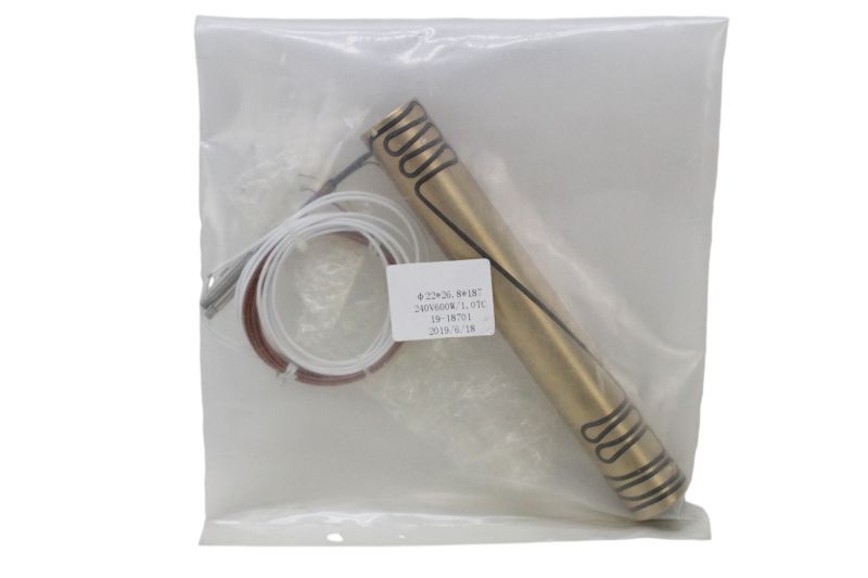 Resistência Tubular Cartucho 22×206mm 600W 240V com Termopar Resistência Tubular Cartucho 22×206mm 600W 240V com Termopar