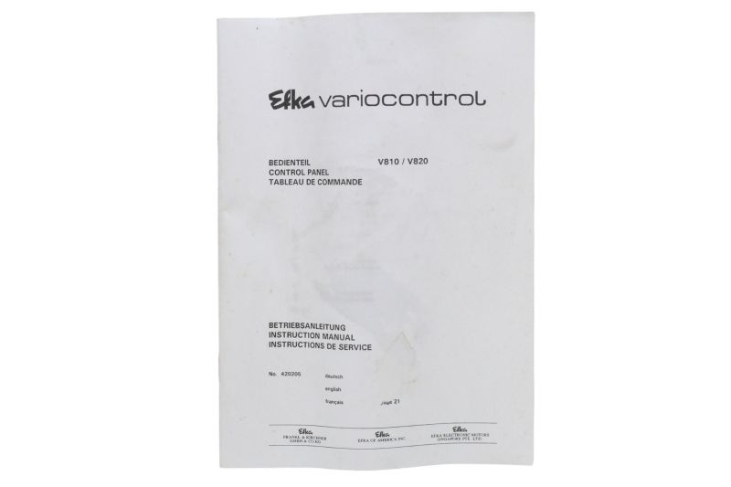 Painel Controle Efka Variocontrol 820 V820 Máquina Costura Painel Controle Efka Variocontrol 820 V820 Máquina Costura