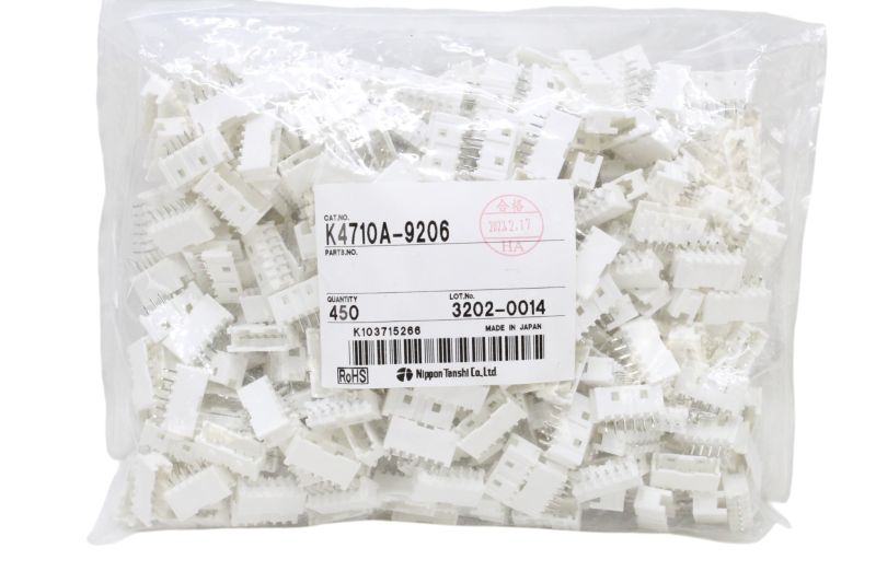 450 Conectores PCB Nippon Tanshi K4710A-9206 6 Pinos 2,5mm 450 Conectores PCB Nippon Tanshi K4710A-9206 6 Pinos 2,5mm
