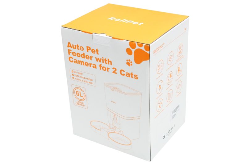 Comedouro Inteligente RoilPet 6L Wi-Fi com Câmera 1080p e 2 Potes Comedouro Inteligente RoilPet 6L Wi-Fi com Câmera 1080p e 2 Potes