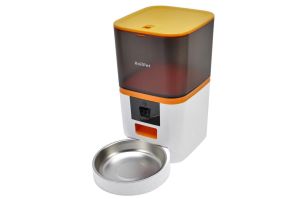 Comedouro Inteligente RoilPet 6L Wi-Fi com C�mera 1080p e 1 Pote Inox